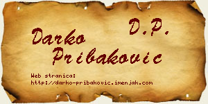 Darko Pribaković vizit kartica